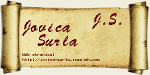 Jovica Surla vizit kartica